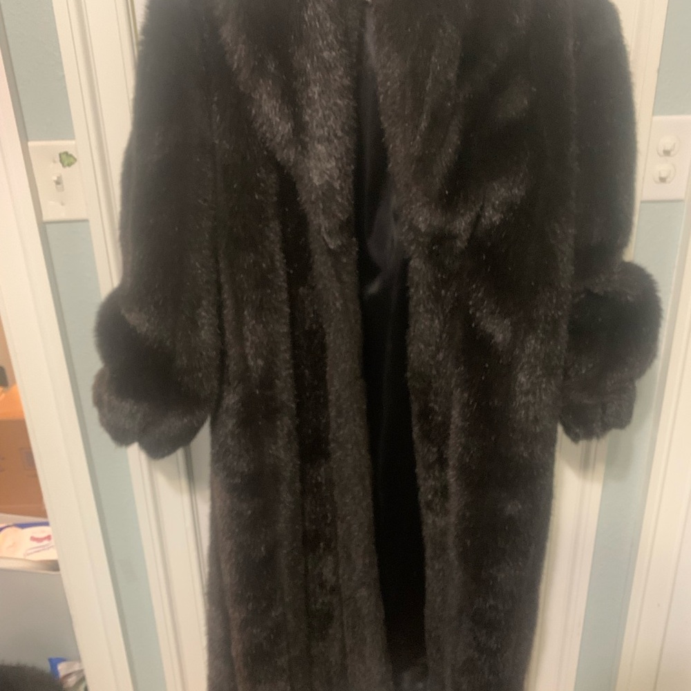 Elegant Black Fur Coat